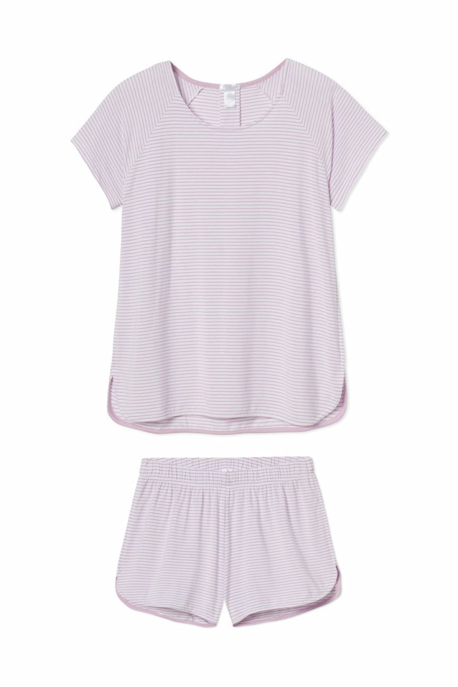 Women Lake | Lake Dreamknit Shut Eye Shorts Set In Violet