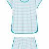 Women Lake | Lake Pima Shorts Set In Turquoise Ombre Women