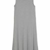 Women Lake | Lake Women Bamboo Midi Tank Lounge Dress In Heather Gray