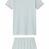 Women Lake | Lake Organic Pima Retro Shorts Set In Sage Women