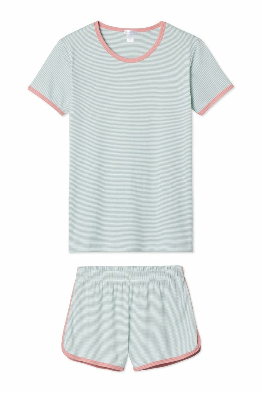 Women Lake | Lake Organic Pima Retro Shorts Set In Sage Women