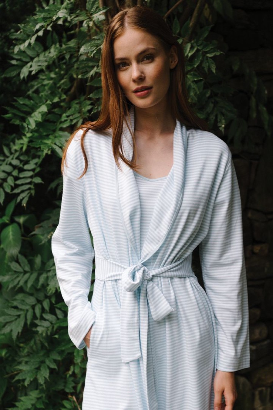 Women Lake | Lake Pima Robe In Porcelain