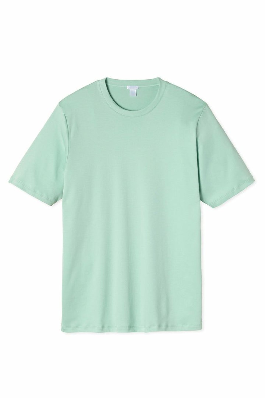 Men Lake | Lake Men'S Short Sleeve Pima Tee In Parisian Green