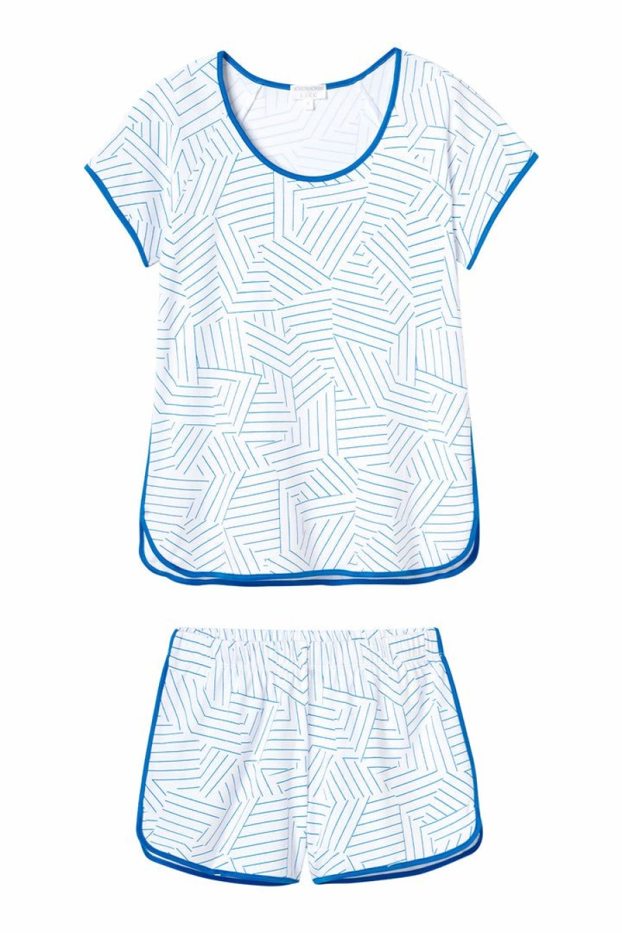 Women Lake | Schumacher X Lake Pima Shorts Set In Cobalt Women