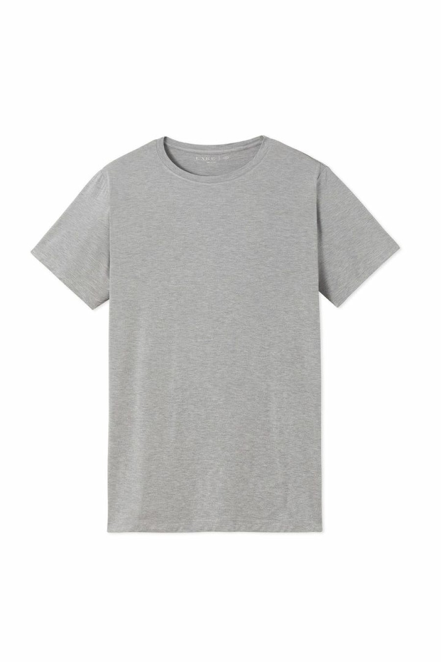 Men Lake | Lake Men'S Short Sleeve Bamboo Tee In Heather Gray