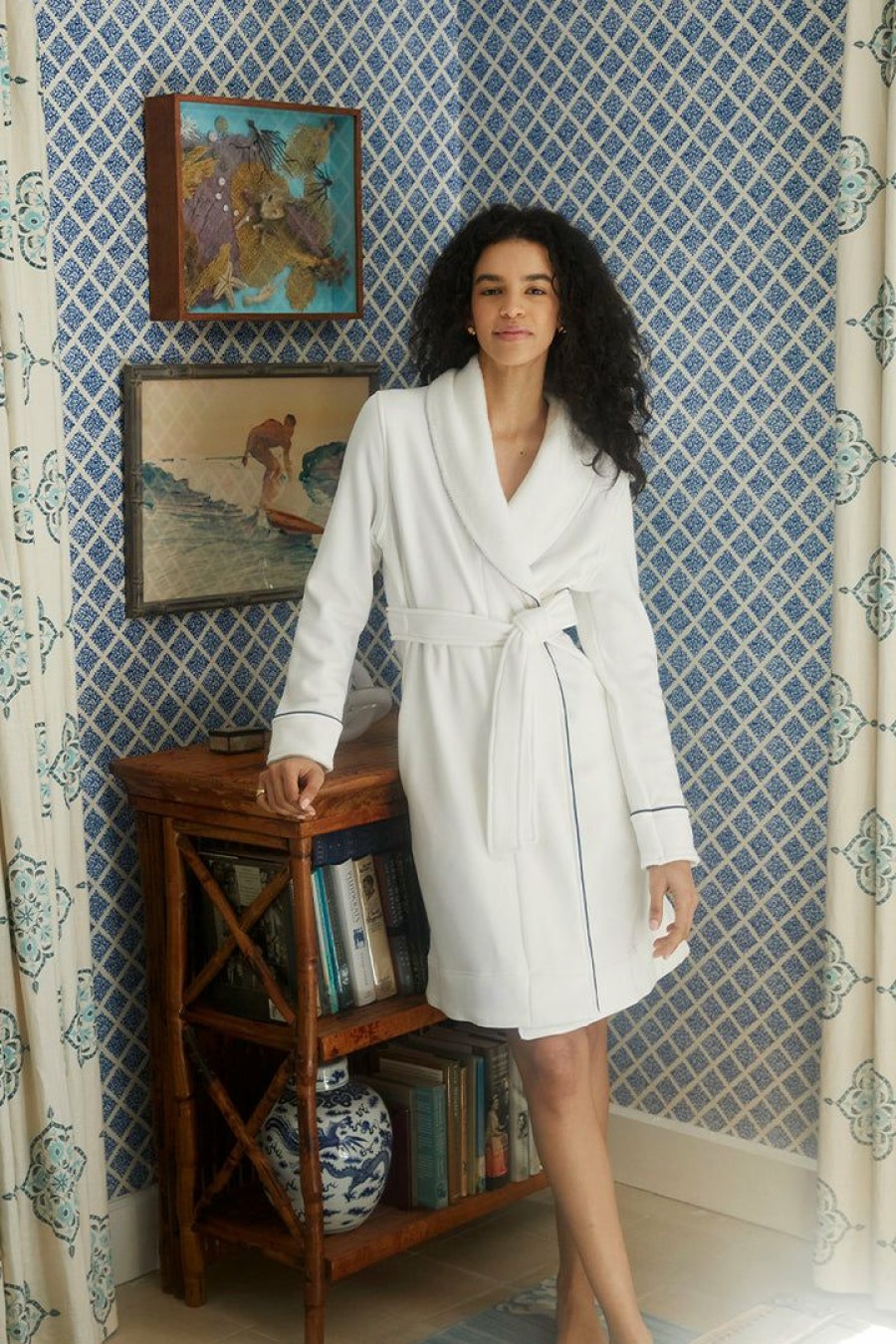 Women Lake | Lake Cozy Robe In Navy Women