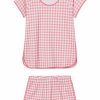 Women Lake | Lake Pima Shorts Set In Tulip Gingham Women