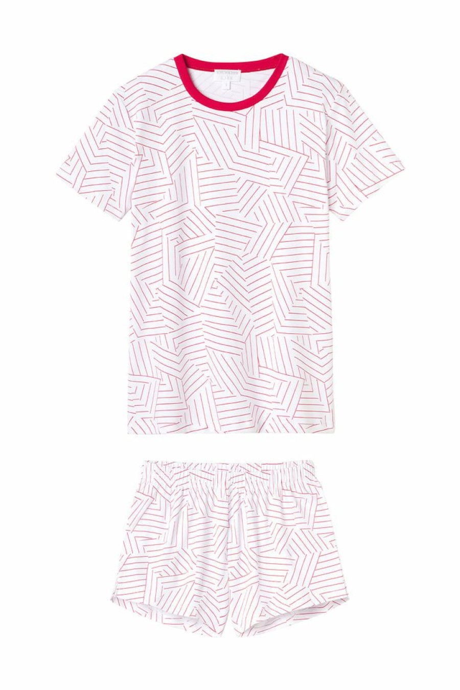 Women Lake | Schumacher X Lake Pima Weekend Shorts Set In Red Women