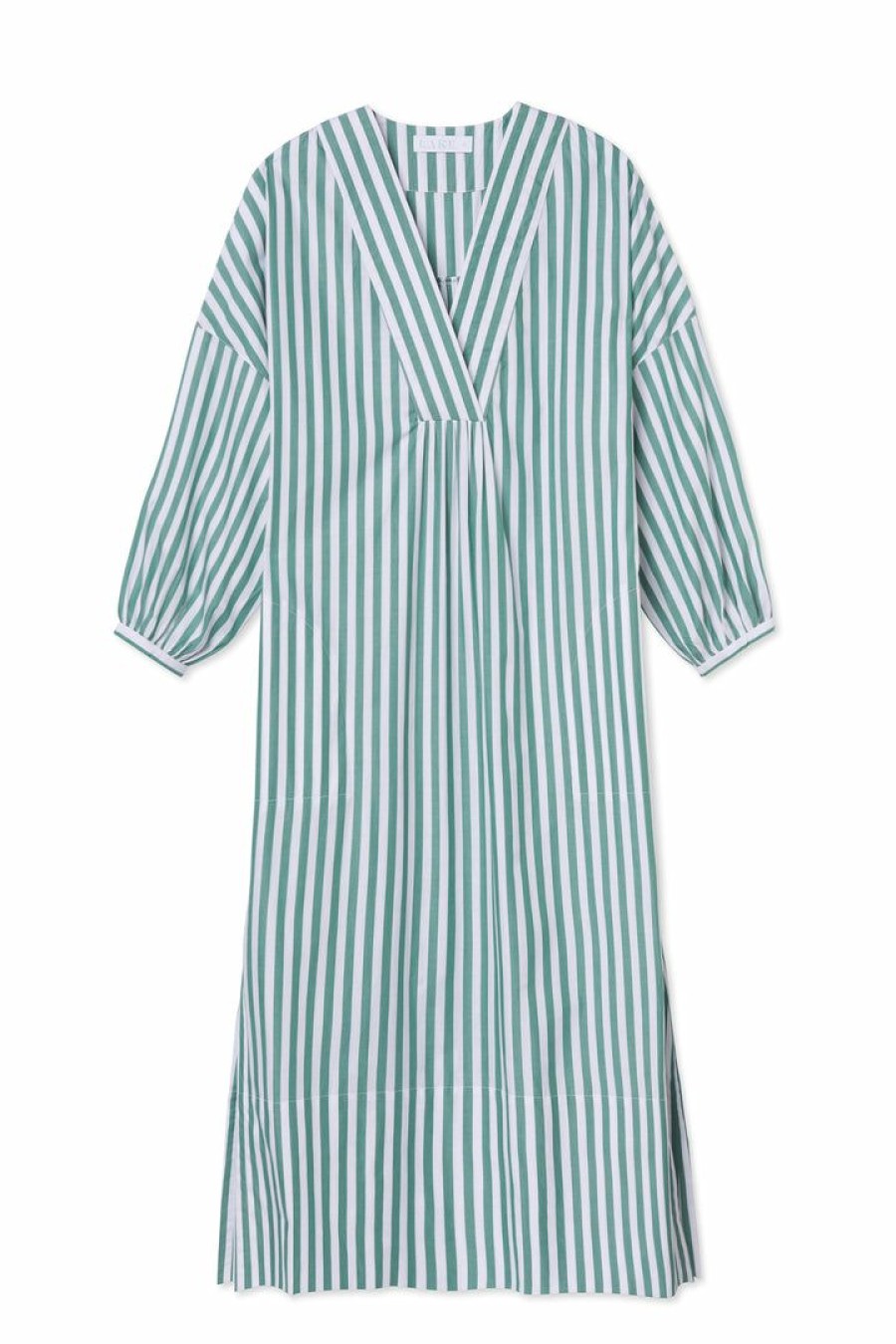 Women Lake | Lake Pocket Caftan In Balsam Stripe