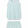 Women Lake | Lake Women Pima Tank-Short Set In Spritz