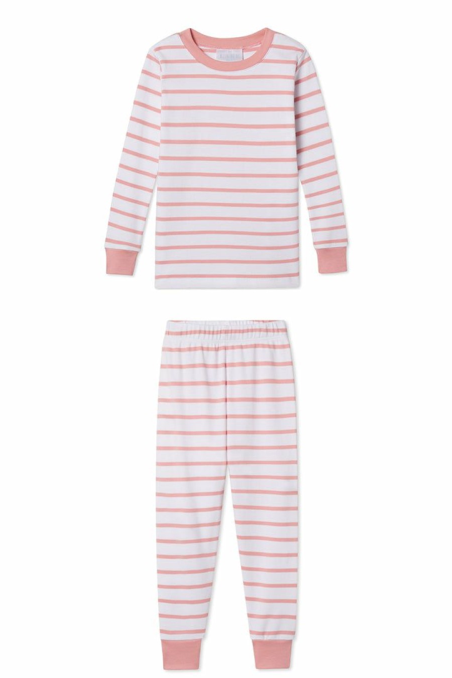 Kids Lake | Lake Organic Pima Kids Long-Long Set In Dusty Rose