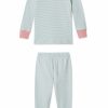 Kids Lake | Lake Kids Organic Pima Baby Long-Long Set In Sage