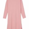 Women Lake | Lake Bamboo Long Sleeve Lounge Dress In Dusty Rose Women