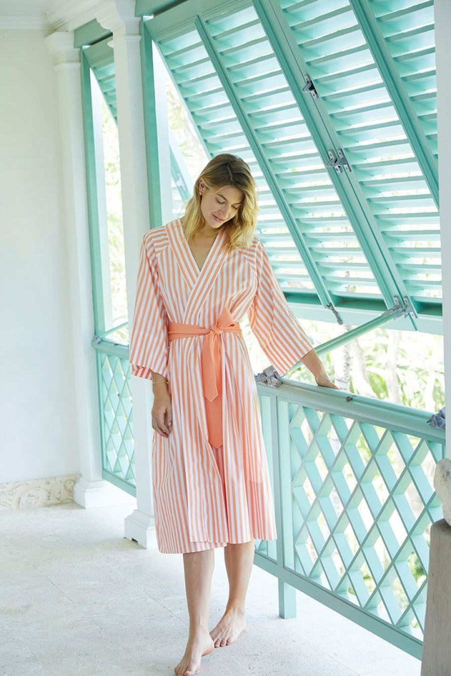 Women Lake | Lake Women Kimono Robe In Melon