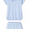 Women Lake | Lake Women Pima Shorts Set In Hydrangea