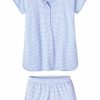 Women Lake | Lake Pima Maternity Shorts Set In Hydrangea Sleep