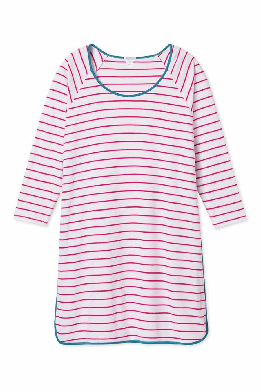 Women Lake | Lake Pima Long Sleeve Nightgown In Ruby