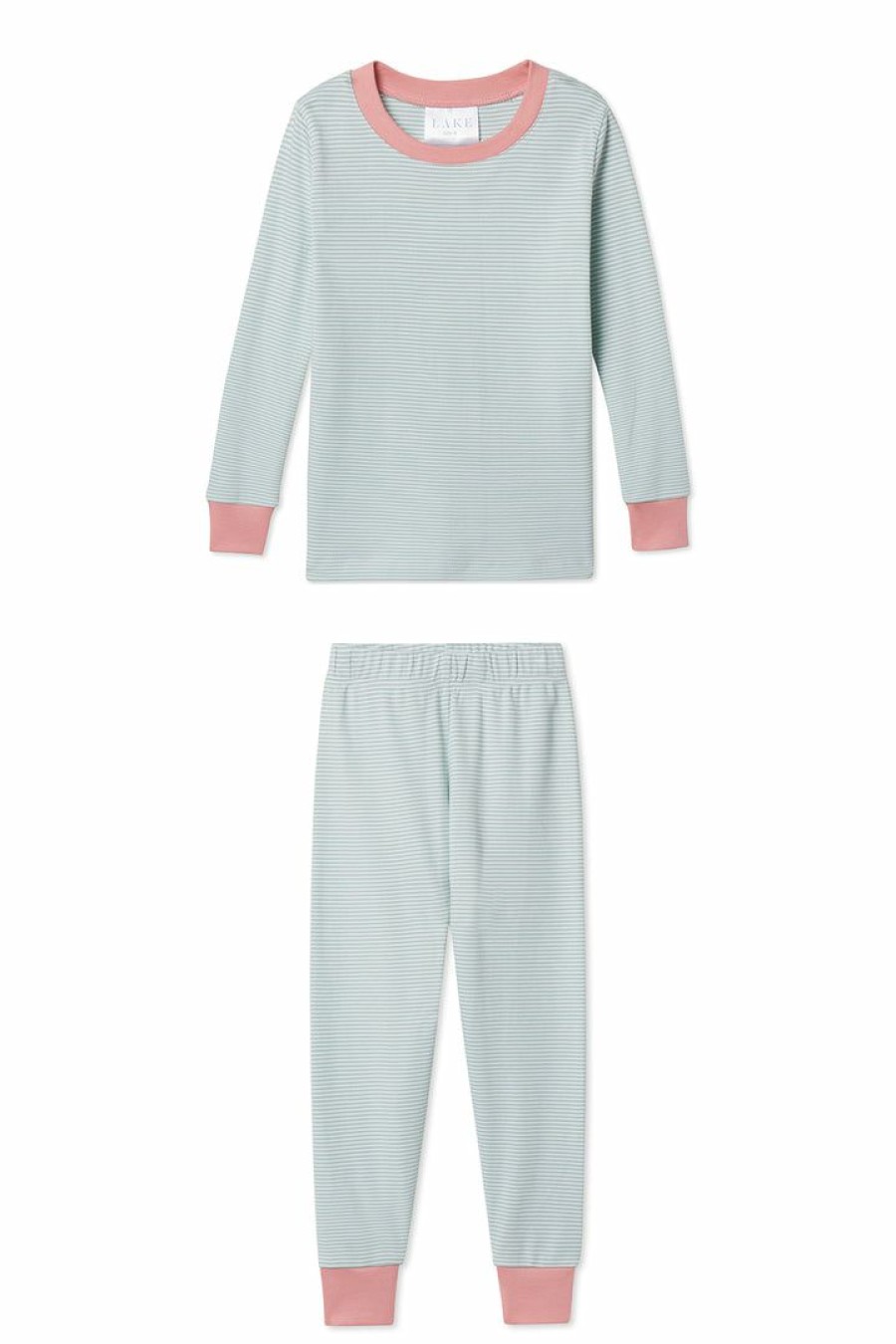 Kids Lake | Lake Organic Pima Kids Long-Long Set In Sage