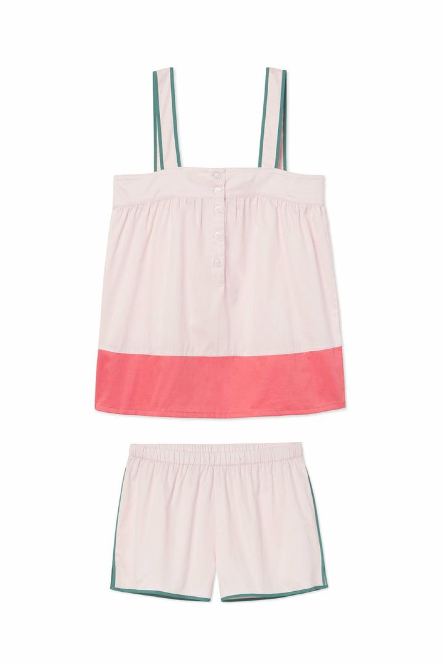 Women Lake | Lake Colorblock Tank Set In Guava Women