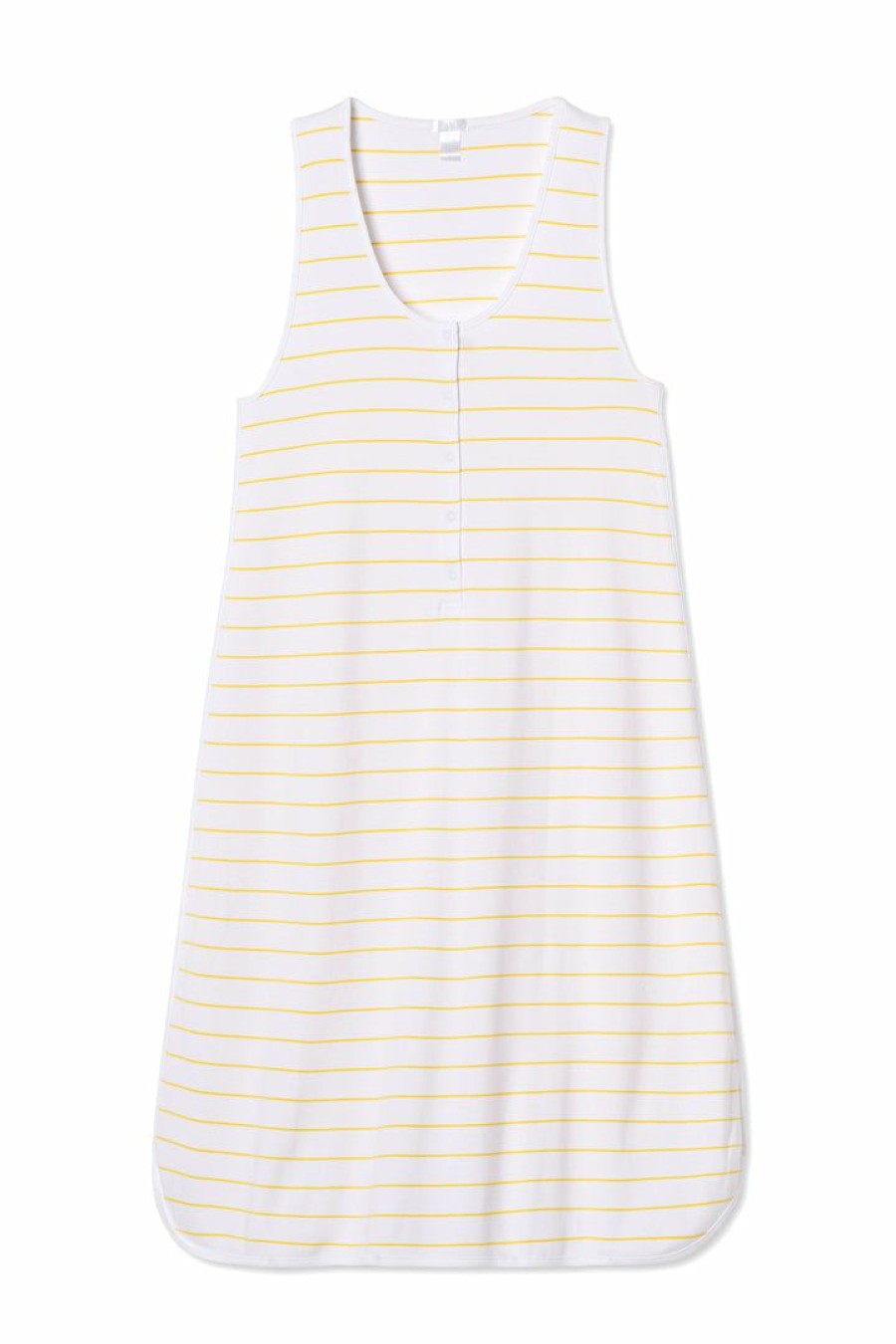 Women Lake | Lake Pima Maternity Tank Gown In Lemon Sleep