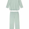 Women Lake | Lake Women Pima Long-Long Set In Parisian Green