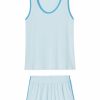 Women Lake | Lake Dreamknit Vintage Tank-Short Set In Pacific Women